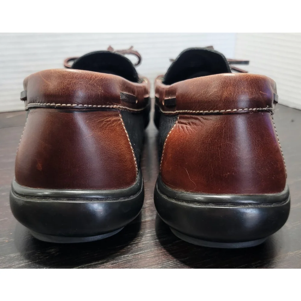 Cole Haan Men's Black and Brown Boat Shoes Preppy Classic Mens Size 13